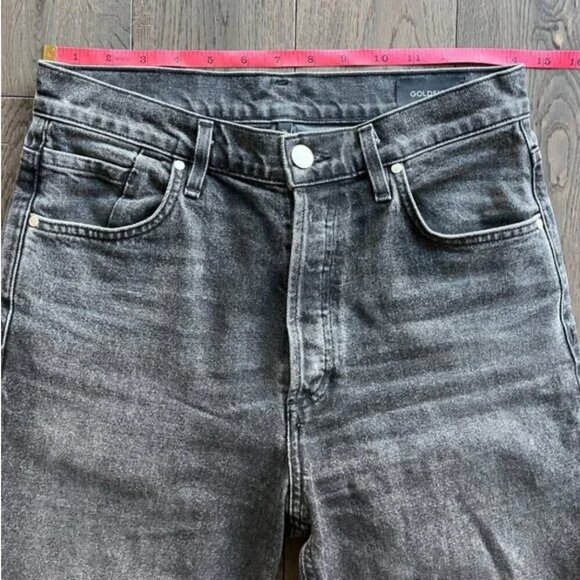 Goldsign High Rise Button Fly Jeans Size 26 Charcoal Straight Leg Anthropologie - Picture 10 of 11